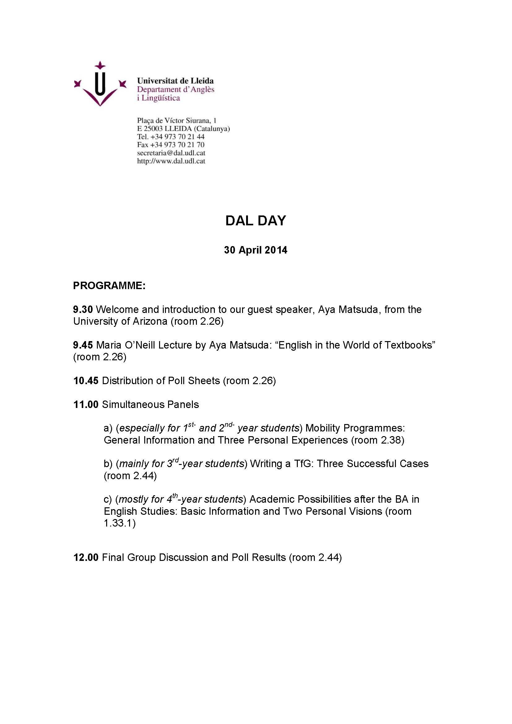 Programa DALDAY 2014