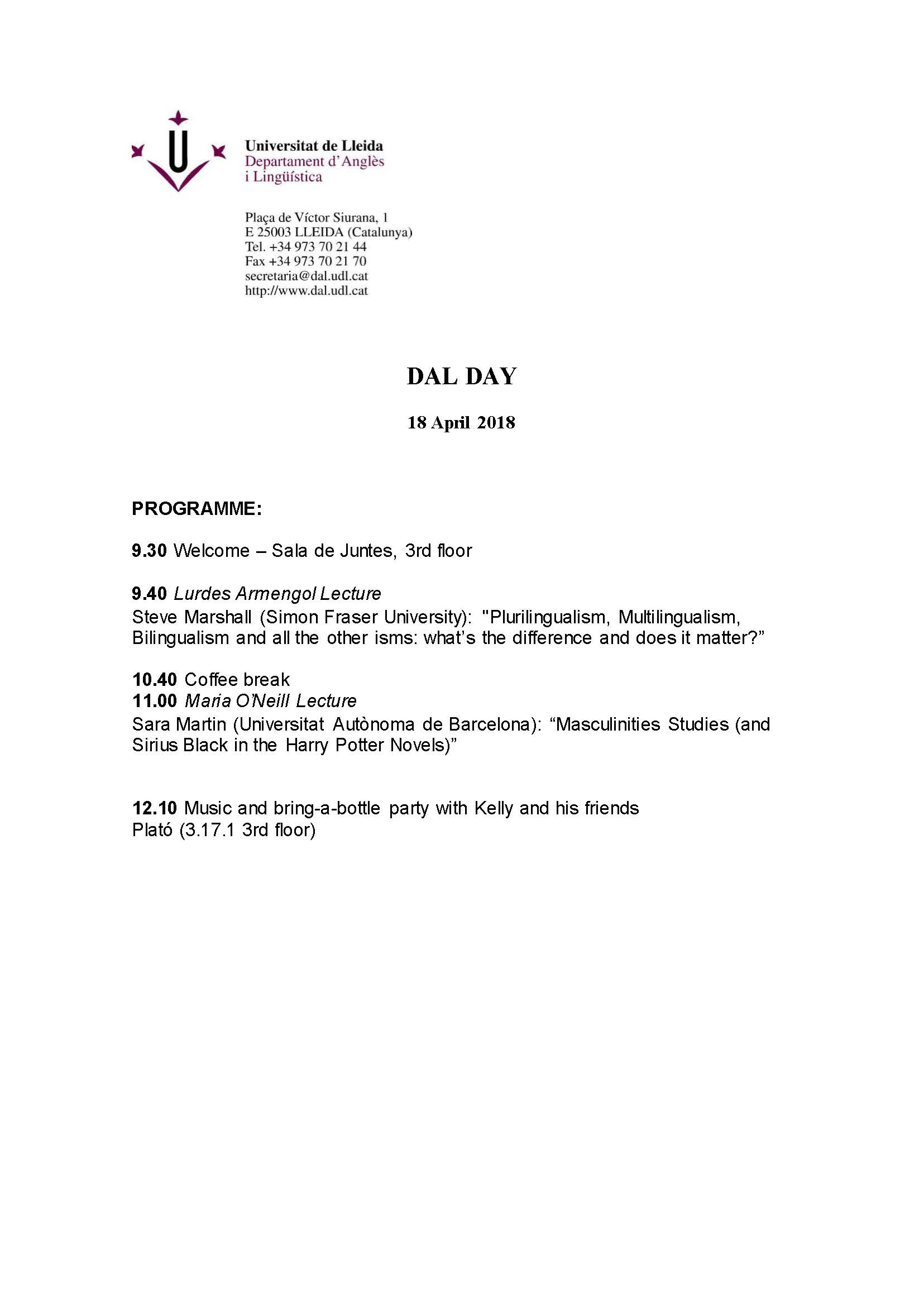 Programme DALDAY2018