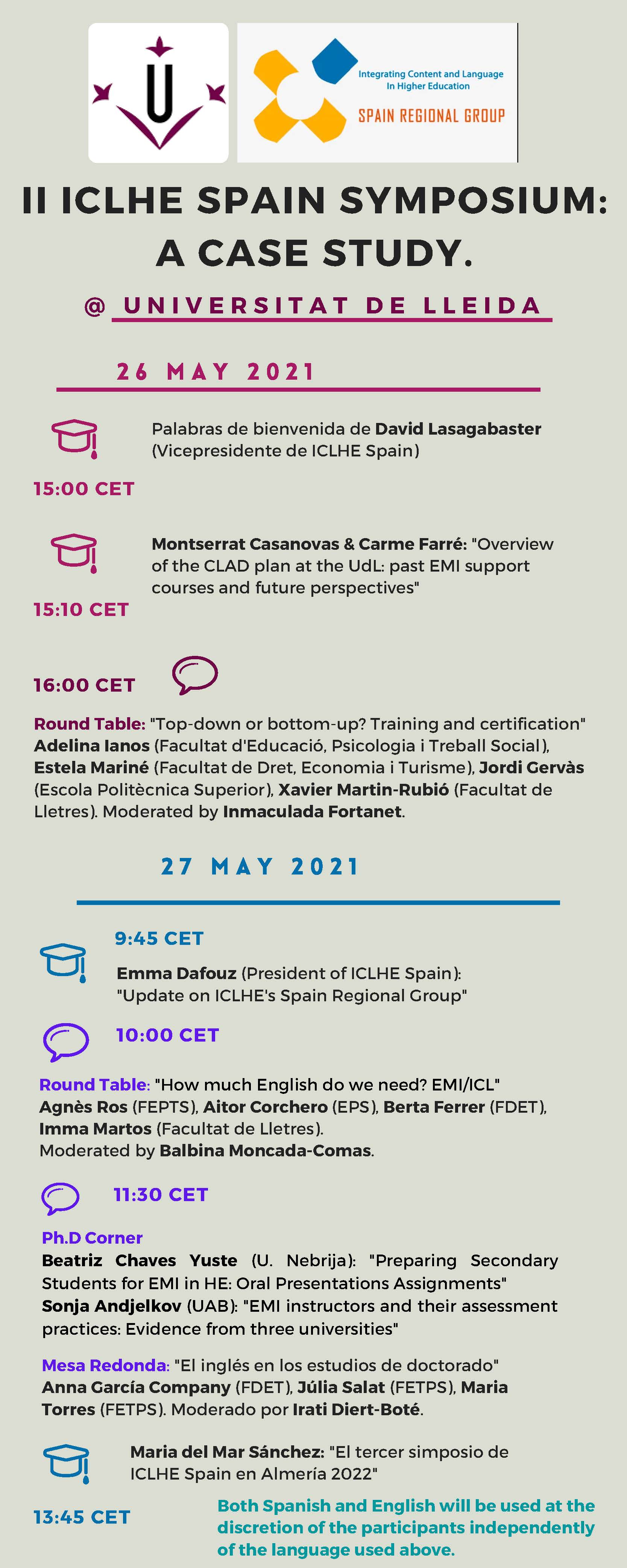 ICLHE Spain's second symposium