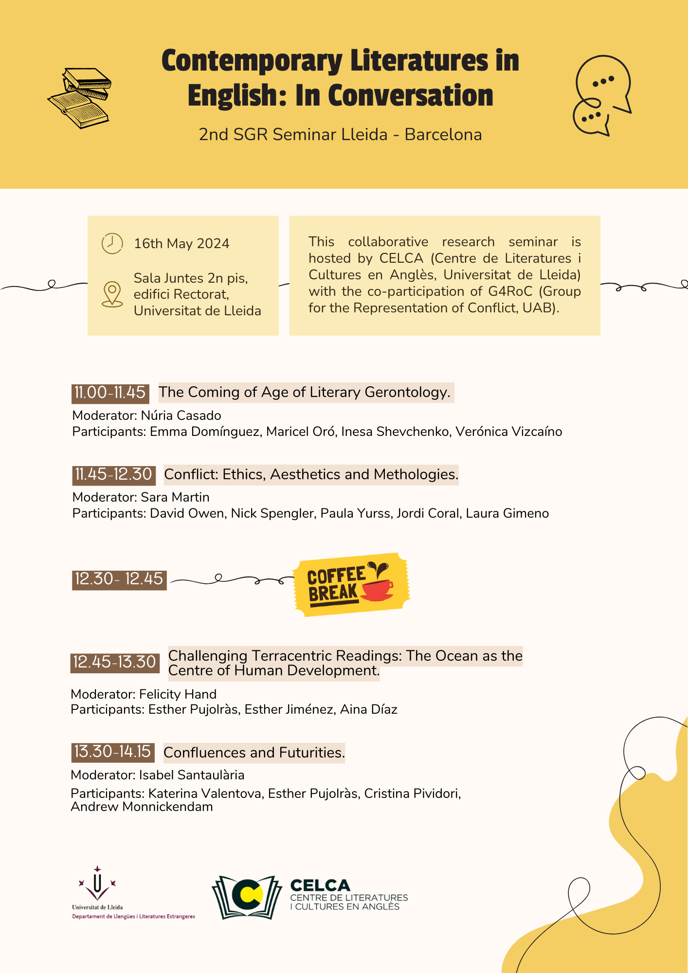 Contemporary Literatures in English In Conversation 16 Maig de 2024