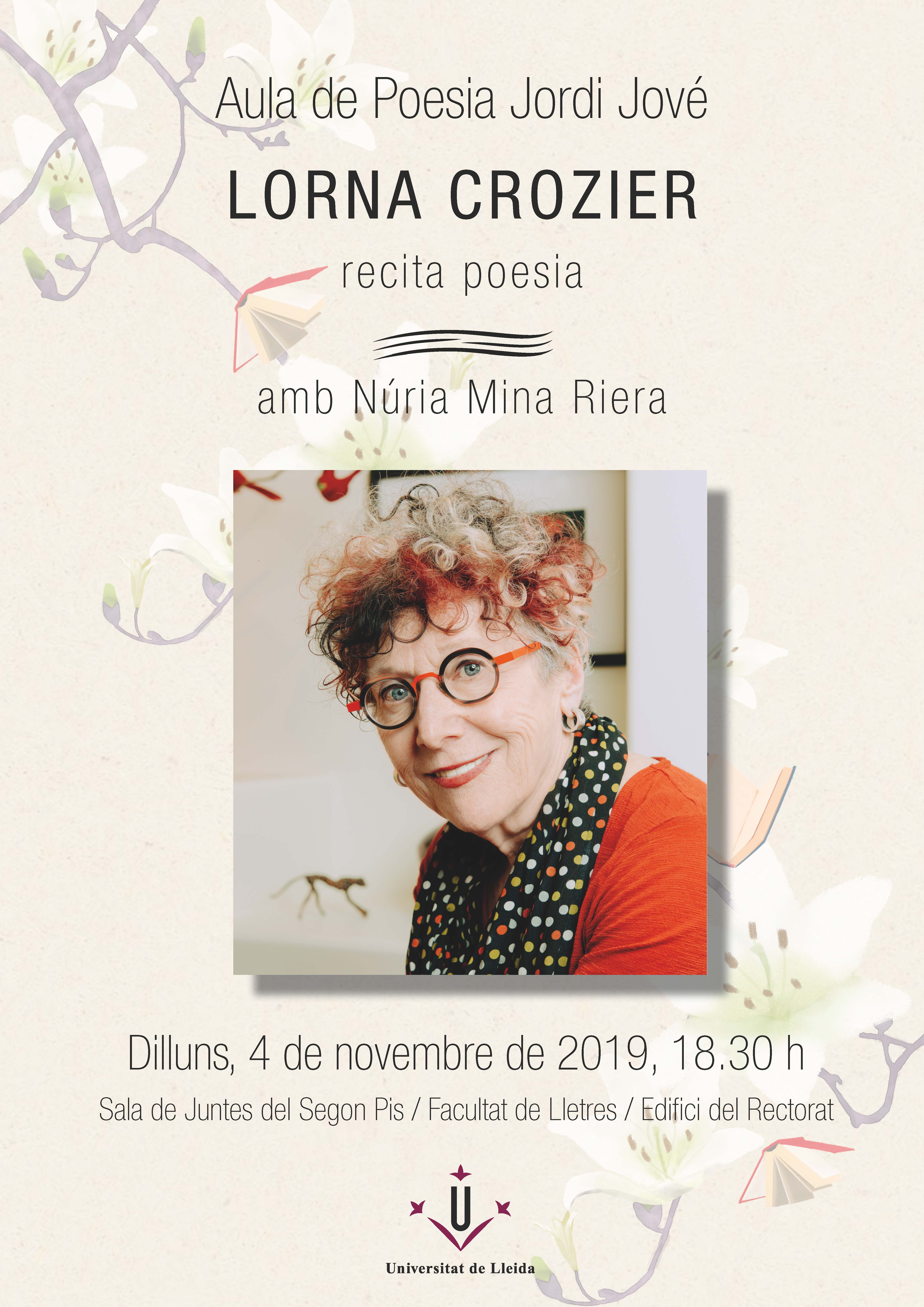 Cartell presentació llibre Lorna Crozier. Versos-63